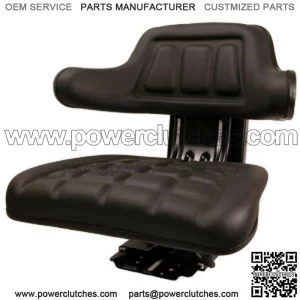 Black Universal Seat For Long Tractor Hesston Fiat Leyland