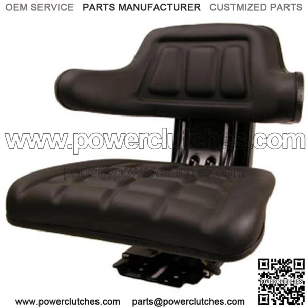 Black Universal Seat For Long Tractor Hesston Fiat Leyland