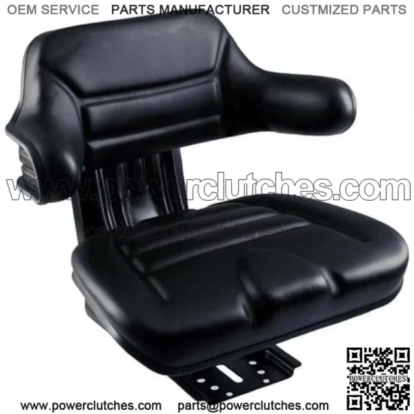 S830685 Reversible Seat Black Vinyl Mechanical Suspension Fits Mahindra