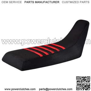 Honda FourTrax TRX 250 R QUAD Seat Cover 1986-1988 BLACK w/RED REEFS #205 (For: Honda)