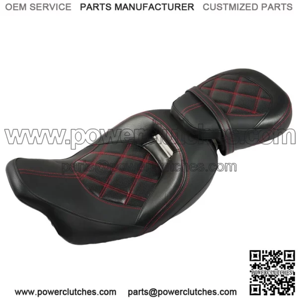 Driver Passenger Pillion Seat For Touring Road Street Glide CVO FLTR 2009-2021 - Image 2