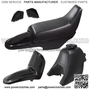 For Yamaha PW50 PY50 Plastic Kit Fender Seat Body Fairing Cover Gas Tank Black