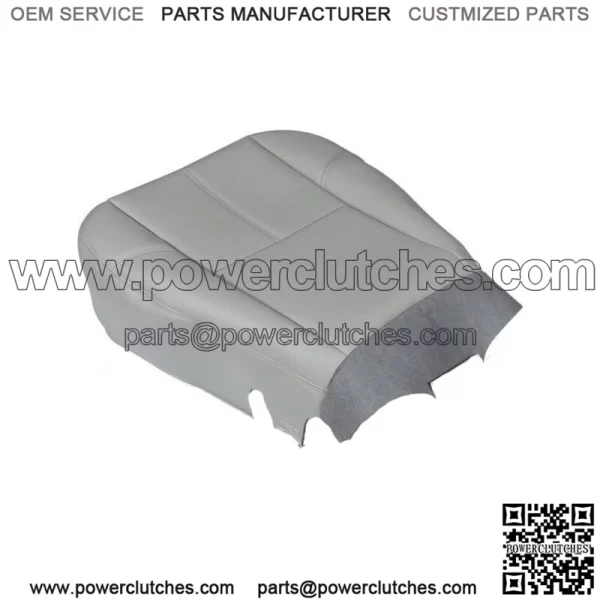 For 2007 2008-14 Chevy Silverado 1500 Driver Bottom Leatherette Seat Cover Gray