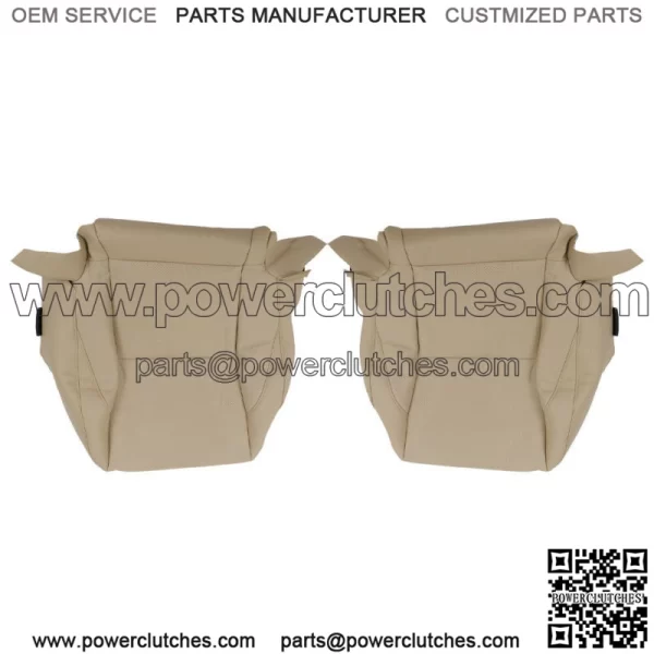 Seat Cover Driver&Passenger Bottom&Back Perforated Tan For 2007-2012 Lexus ES350 - Image 2