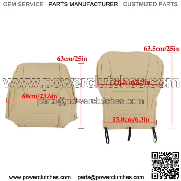 For Toyota 4Runner 1996-2002 Seat Cover Front Passenger Driver Bottom Top Beige - Image 2