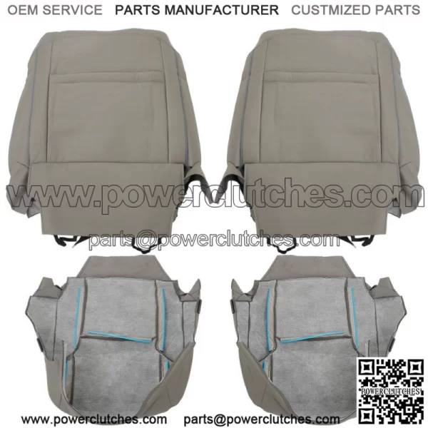 For 2003-2008 2009 Toyota 4Runner Front Passenger Driver Seat Cover Leather Gray - Image 5