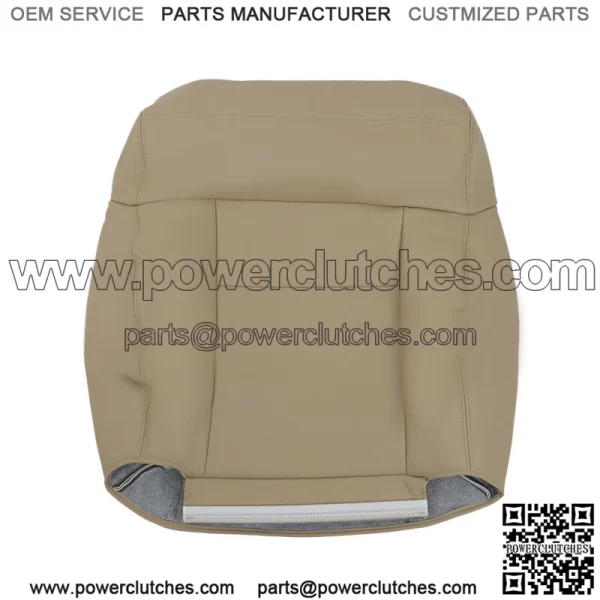 Front Pair Seat Cover For Ford F150 Lariat XLT 2004-2008 Bottom Back Tan Leather - Image 2