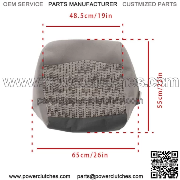 For 1999-2000 Ford F250 F350 F450 F550 XLT Front Seat Cover Driver Gray Cloth - Image 4