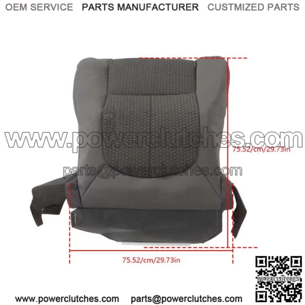 Front Driver Seat Cover Cloth For 2011-2016 Ford F250 F350 F450 F550 XLT Gray - Image 4