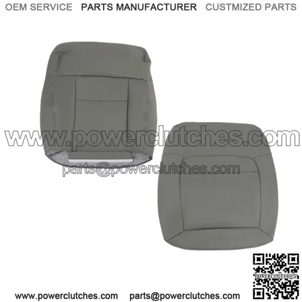Front Pair Seat Cover Bottom&Top Leather Gray For 2004-2008 Ford F150 Lariat XLT - Image 5