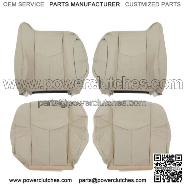 Seat Cover For 2003 2004-2006 Cadillac Escalade Front Both Side Bottom&Back Tan - Image 3