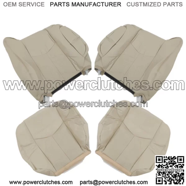 Seat Cover For 2003 2004-2006 Cadillac Escalade Front Both Side Bottom&Back Tan - Image 4