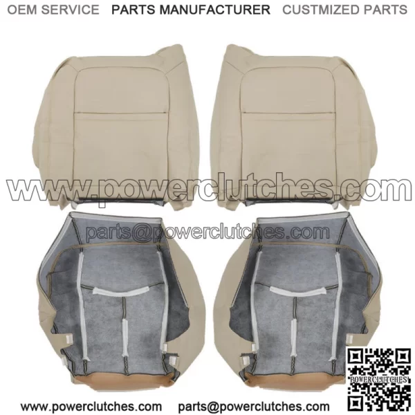 Seat Cover For 2003 2004-2006 Cadillac Escalade Front Both Side Bottom&Back Tan - Image 5