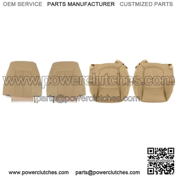 Driver Passenger Perforated Leather Seat Cover  For Ford F150 Lariat 2009-2014