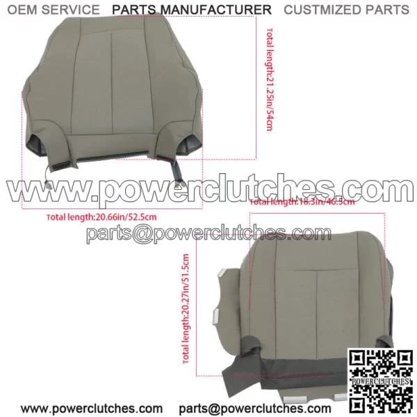 Replacement Driver Top+Bottom Seat Cover For 2007-2015 Ford Expedition Leather - Image 3
