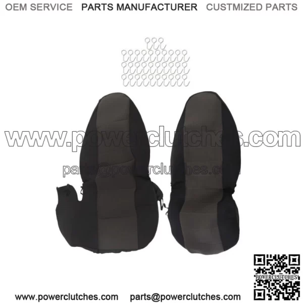 Car Seat Covers Black/Charcoal Center For 1998-2003 Ford Ranger 60/40 High Back - Image 3