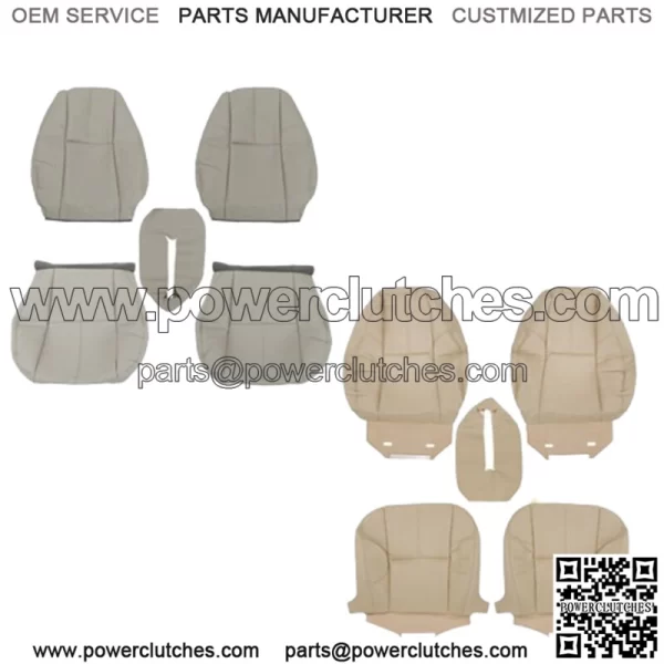 For 2007-2014 Chevy Tahoe GMC Sierra Bottom Driver&Passenger Leather Seat Cover
