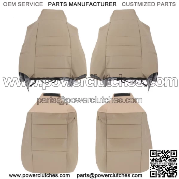 Front Left Right Perforated Seat Cover For 2002-2007 Ford F250 F350 F450 F550 - Image 3