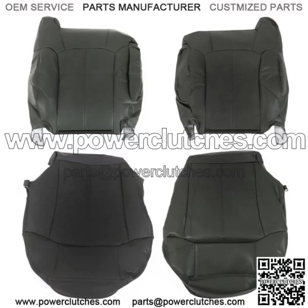 Seat Cover For 1999-2002 Chevy Silverado&GMC Sierra Leather Graphite Both Side - Image 3