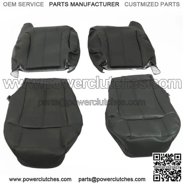 Seat Cover For 1999-2002 Chevy Silverado&GMC Sierra Leather Graphite Both Side - Image 4