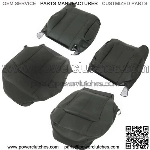 Seat Cover For 1999-2002 Chevy Silverado&GMC Sierra Leather Graphite Both Side - Image 5