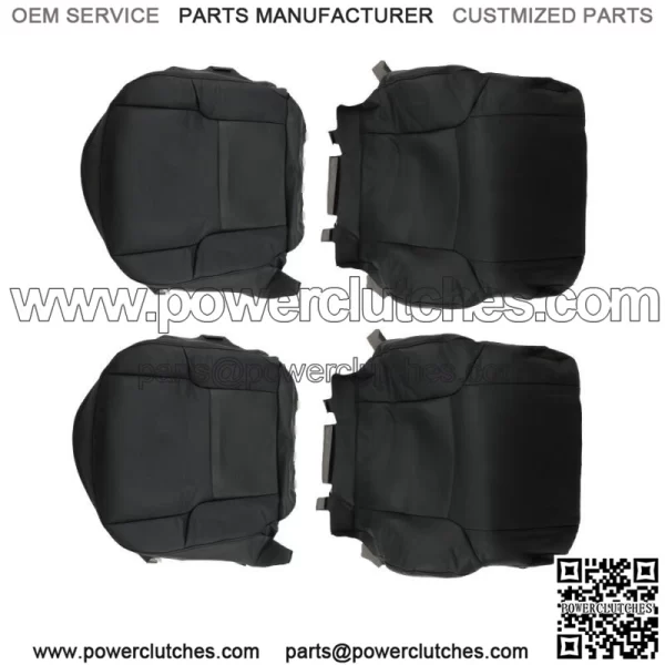 Front Seat Cover For 2003-08 2009 Toyota 4Runner Driver Passenger Black Leather - Image 4