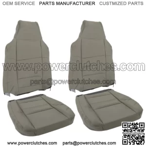 Front Seat Cover For Ford F250 F350 2002-07 Lariat Driver Passenger Leather Gray