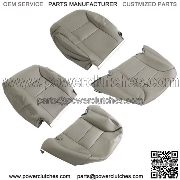 Seat Cover For 1995-1999 Chevy C1500 K1500 Driver Passenger Bottom&Back Gray - Image 3