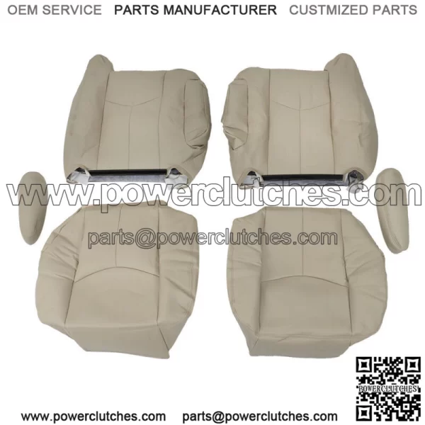 Seat Cover Light Tan For 2003-2005 2006 Chevy Tahoe GMC Yukon Driver&Passenger