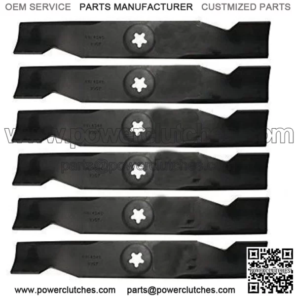 (6) 9907 Mower Blades For Roper Sears Poulan 532180054 48" Deck