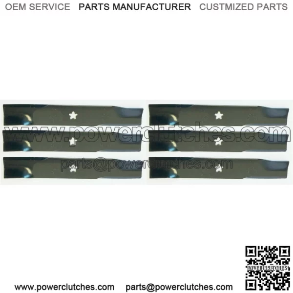 6 blades for Husqvarna, Snapper, Yazoo: 539113425, 575296401 etc. 16-1/4"