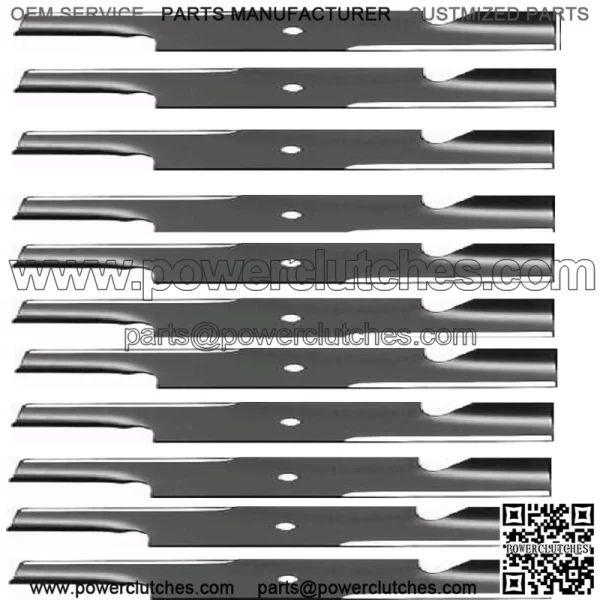 (10) High Lift Lawn Mower Blades Fits Wright 2 for 36" 3 for 52" Fits Yazoo 2 for 36"
