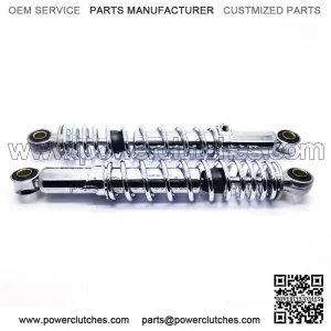 (Set of 2) Universal 12" Adjustable Shock Absorbers with 12.7mm (1/2") Bolt Holes for Go Karts & Mini-Bikes