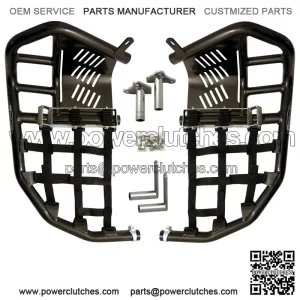 Yamaha YFZ 450 Nerf Bars  Pro Peg Heel Guard  Alba Racing  Black Black 199 T7 BB
